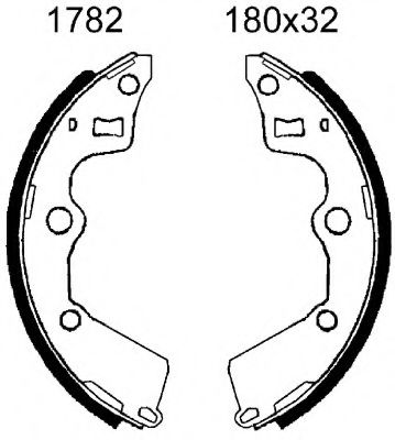 Комплект тормозных колодок BSF 01782