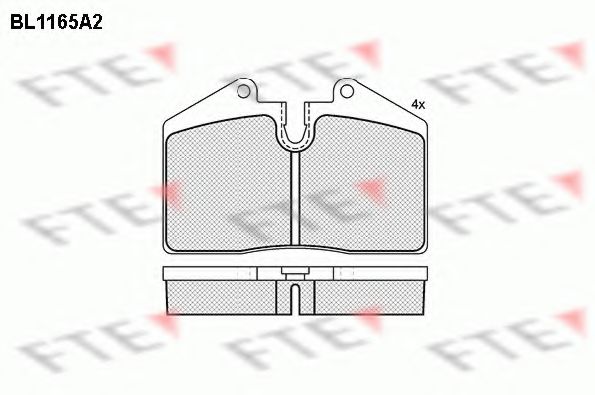 Комплект тормозных колодок, дисковый тормоз FTE BL1165A2