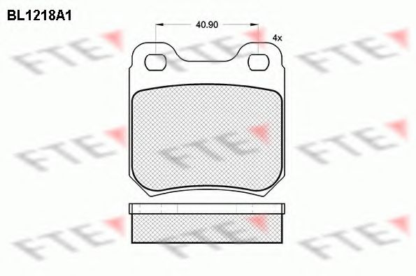 Комплект тормозных колодок, дисковый тормоз FTE BL1218A1