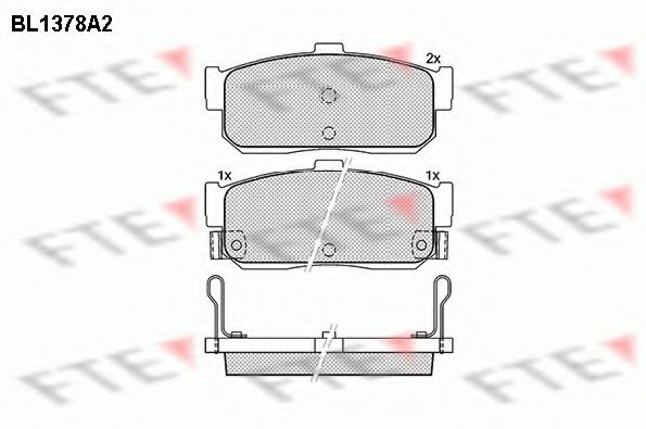 Комплект тормозных колодок, дисковый тормоз FTE BL1378A2