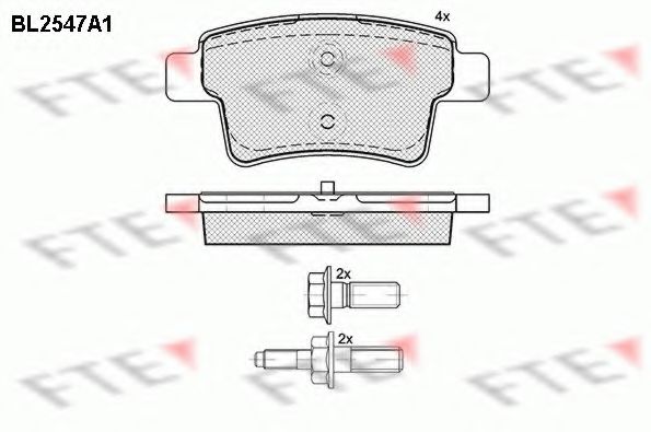 Комплект тормозных колодок, дисковый тормоз FTE BL2547A1