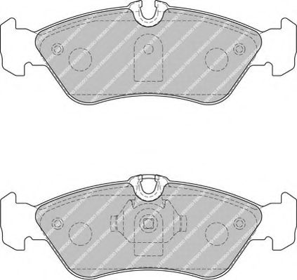 Комплект тормозных колодок, дисковый тормоз FERODO FVR1876