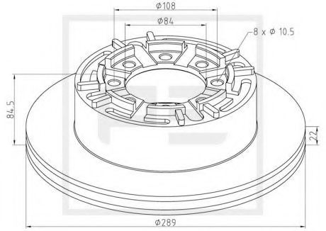 Тормозной диск PE Automotive 026.662-10A