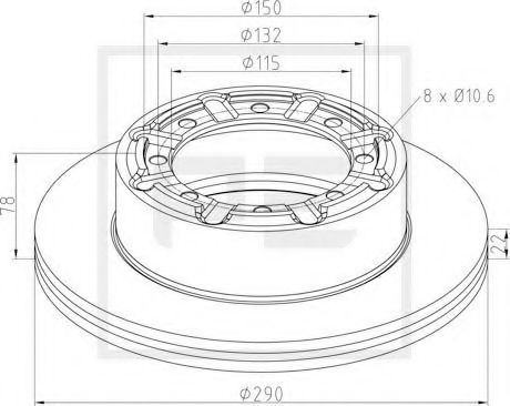 Тормозной диск PE Automotive 256.040-00A
