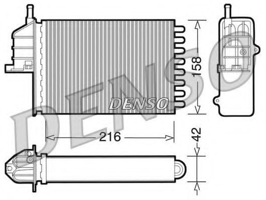 Теплообменник, отопление салона DENSO DRR09080