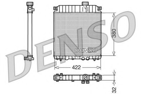 Радиатор, охлаждение двигателя DENSO DRM07031