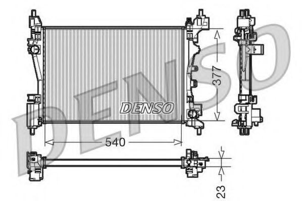 Радиатор, охлаждение двигателя DENSO DRM07042