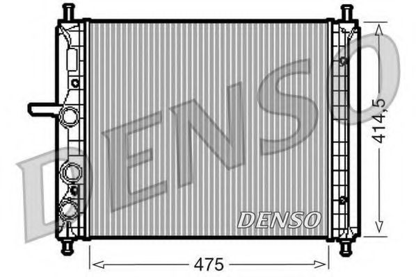 Радиатор, охлаждение двигателя DENSO DRM09034