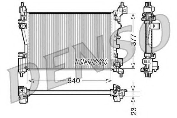 Радиатор, охлаждение двигателя DENSO DRM09109