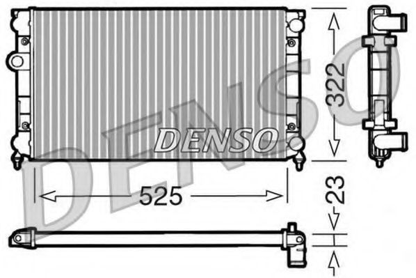 Радиатор, охлаждение двигателя DENSO DRM32006