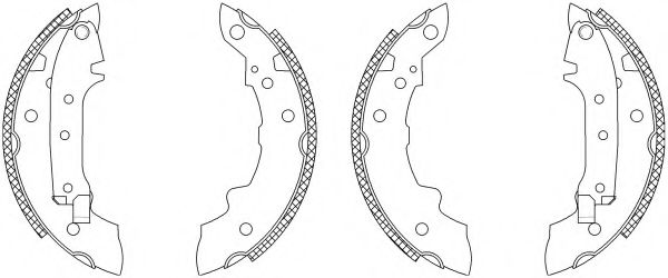Комплект тормозных колодок MINTEX MSK015