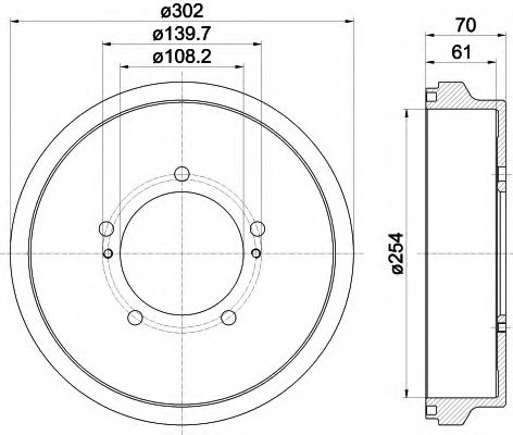 Тормозной барабан MINTEX MBD381