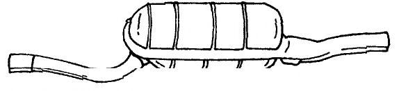Глушитель выхлопных газов конечный AKS DASIS SG12615