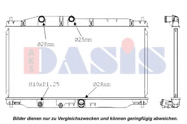 Радиатор, охлаждение двигателя AKS DASIS 100083N