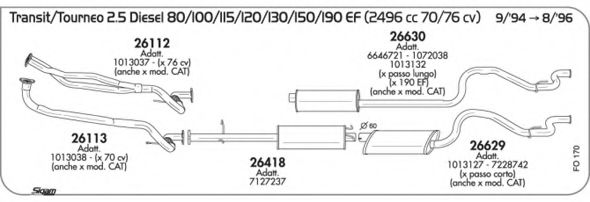 Система выпуска ОГ AKS DASIS SGFO170