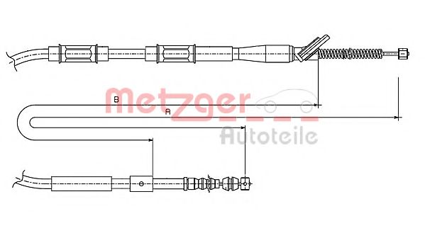 Трос, стояночная тормозная система METZGER 17.1445