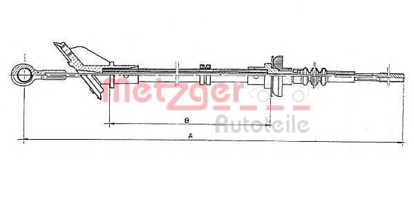 Трос, управление сцеплением METZGER 1902.5