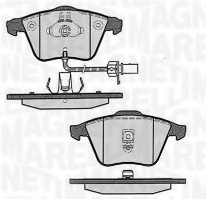 Комплект тормозных колодок, дисковый тормоз MAGNETI MARELLI 363916060607