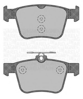 Комплект тормозных колодок, дисковый тормоз MAGNETI MARELLI 363916060713
