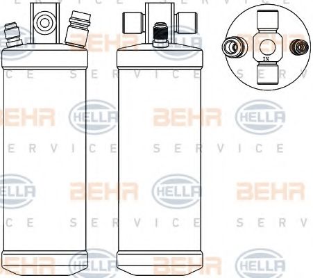 Осушитель, кондиционер BEHR HELLA SERVICE 8FT 351 192-791