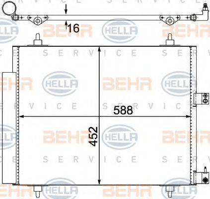 Конденсатор, кондиционер BEHR HELLA SERVICE 8FC 351 305-221