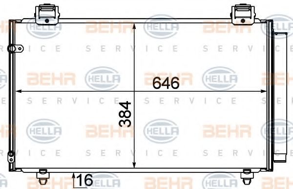 Конденсатор, кондиционер BEHR HELLA SERVICE 8FC 351 310-191