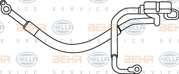 Трубопровод высокого давления, кондиционер BEHR HELLA SERVICE 9GS 351 331-311
