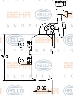 Осушитель, кондиционер BEHR HELLA SERVICE 8FT 351 335-101