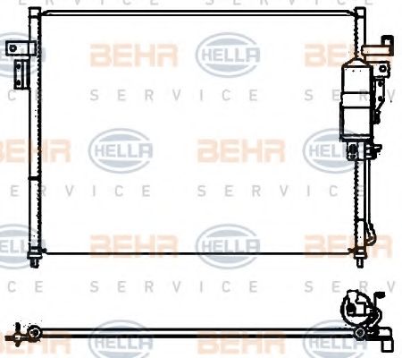 Конденсатор, кондиционер BEHR HELLA SERVICE 8FC 351 344-171