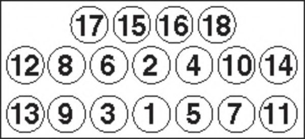 Комплект болтов головки цилидра TRW 2270003