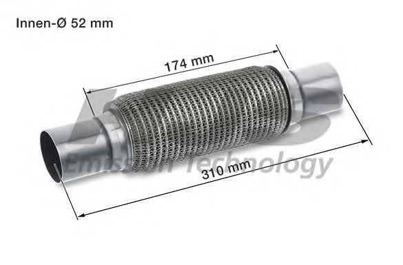 Гофрированная труба, выхлопная система; Гофрированная труба, выхлопная система HJS 83 00 8588