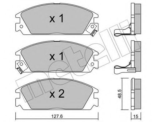 Комплект тормозных колодок, дисковый тормоз METELLI 22-0237-1