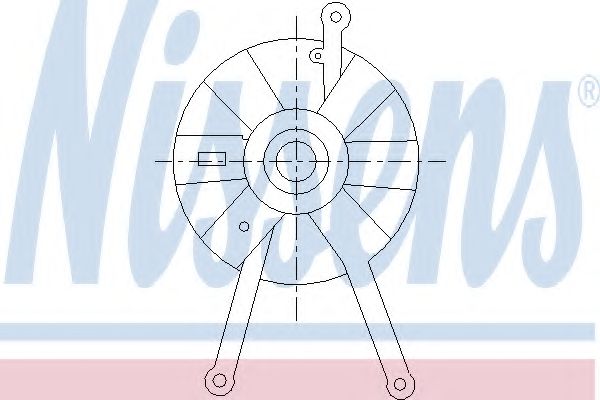 Вентилятор, конденсатор кондиционера NISSENS 85463