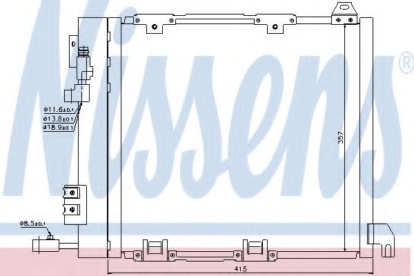 Конденсатор, кондиционер NISSENS 94385