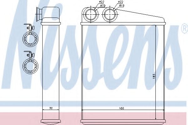 Теплообменник, отопление салона NISSENS 70807