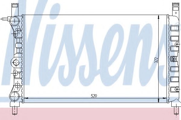 Радиатор, охлаждение двигателя NISSENS 61931