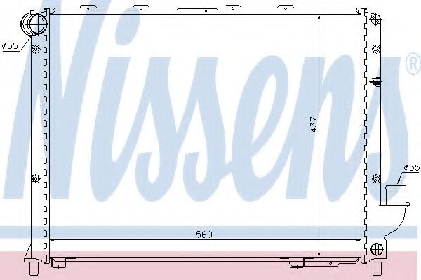 Радиатор, охлаждение двигателя NISSENS 62327