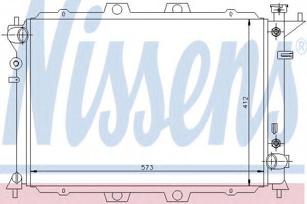 Радиатор, охлаждение двигателя NISSENS 67003