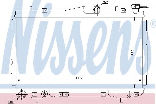 Радиатор, охлаждение двигателя NISSENS 67010
