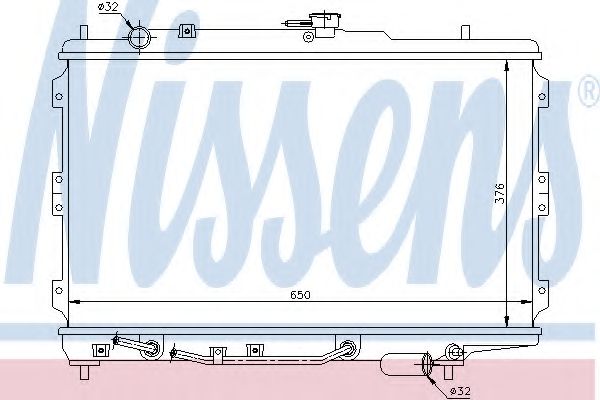 Радиатор, охлаждение двигателя NISSENS 66603