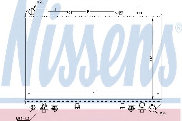 Радиатор, охлаждение двигателя NISSENS 61641