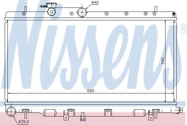 Радиатор, охлаждение двигателя NISSENS 67708