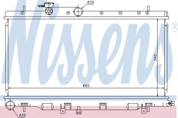 Радиатор, охлаждение двигателя NISSENS 67709