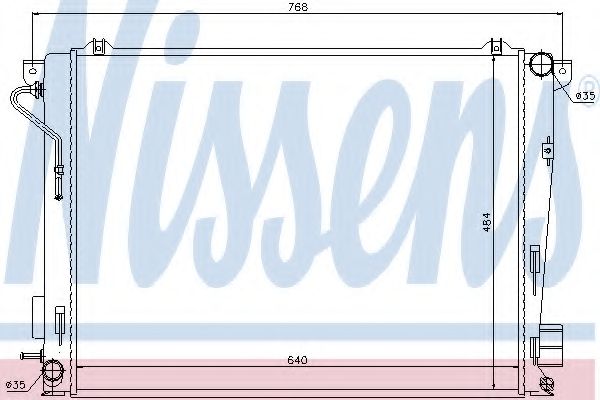 Радиатор, охлаждение двигателя NISSENS 67069