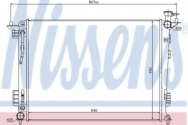 Радиатор, охлаждение двигателя NISSENS 67514