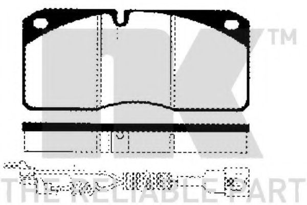 Комплект тормозных колодок, дисковый тормоз NK 222360