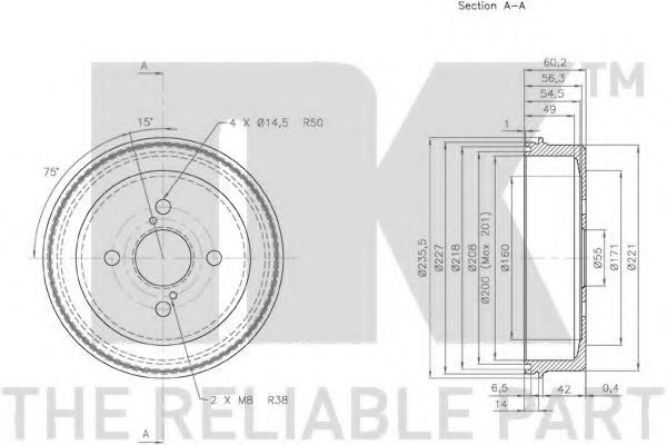 Тормозной барабан LUCAS ELECTRICAL DB4256