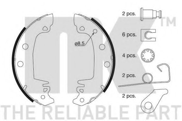 Комплект тормозных колодок NK 2799490