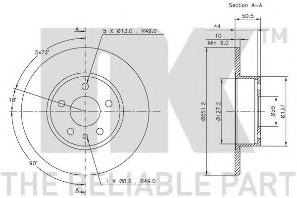 Тормозной диск NK 319926