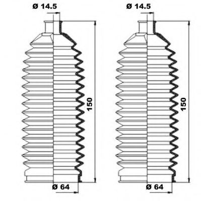 Комплект пылника, рулевое управление MOOG K150230